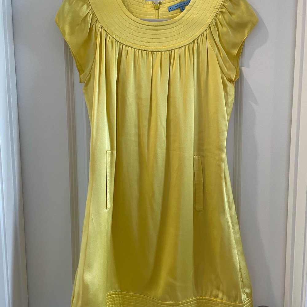 Antonio Melani Yellow Satin Garment